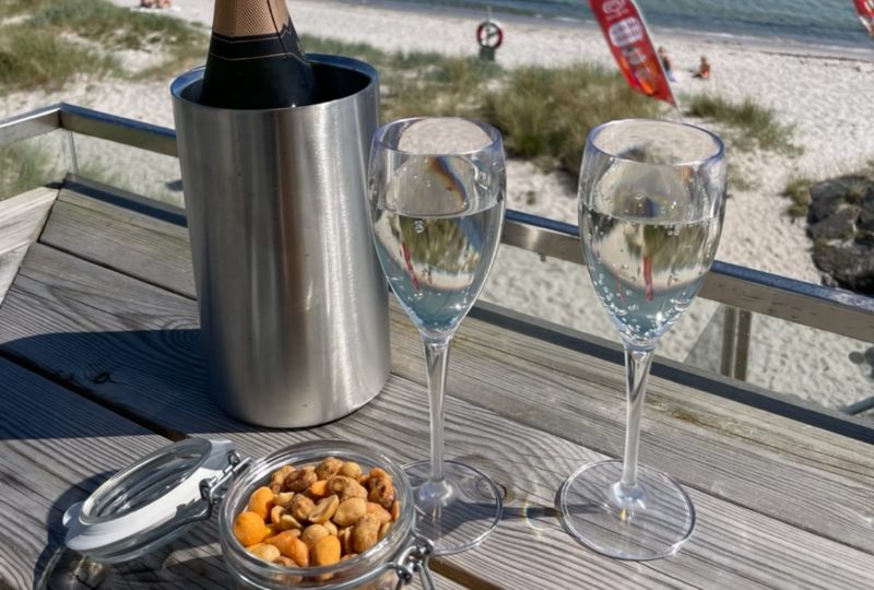 Palma Champagneglas 17cl här med champagne på Strandtuggs uteservering i Höllviken.